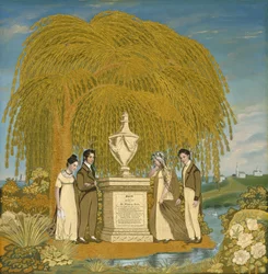 Image brodée commémorative, c. 1815-1820